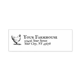 Bauernhaus Hen Logo Rücksendeadresse Vintag Permastempel