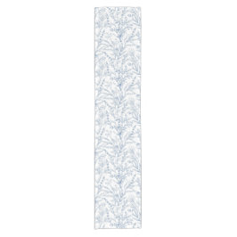 Bauernhaus Hütte Blau und Weiß Botanisch Kurzer Tischläufer