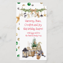 Bauernhaus Hygge, Joy, Peace, Harmony Holiday Card