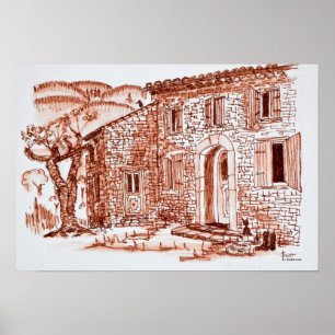 Bauernhaus in der Nähe von Grasse   Provence, Fran Poster