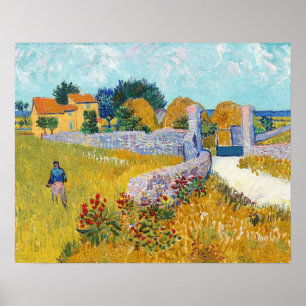 Bauernhaus in der Provence (1888) von Vincent Van Poster