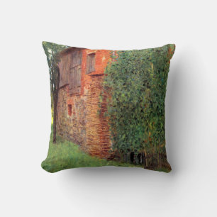 Bauernhaus in Kammer bei Gustav Klimt, Vintage Kun Kissen