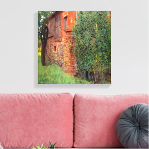 Bauernhaus in Kammer von Gustav Klimt, Vintage Art Leinwanddruck