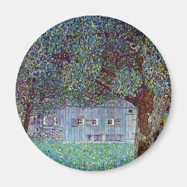 Bauernhaus in Oberösterreich bei Gustav Klimt Magnet (Vorne)