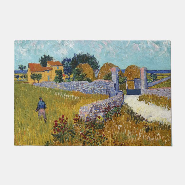 Bauernhaus in Provence (1888) von Vincent Van Gogh Fußmatte (Vorderseite)