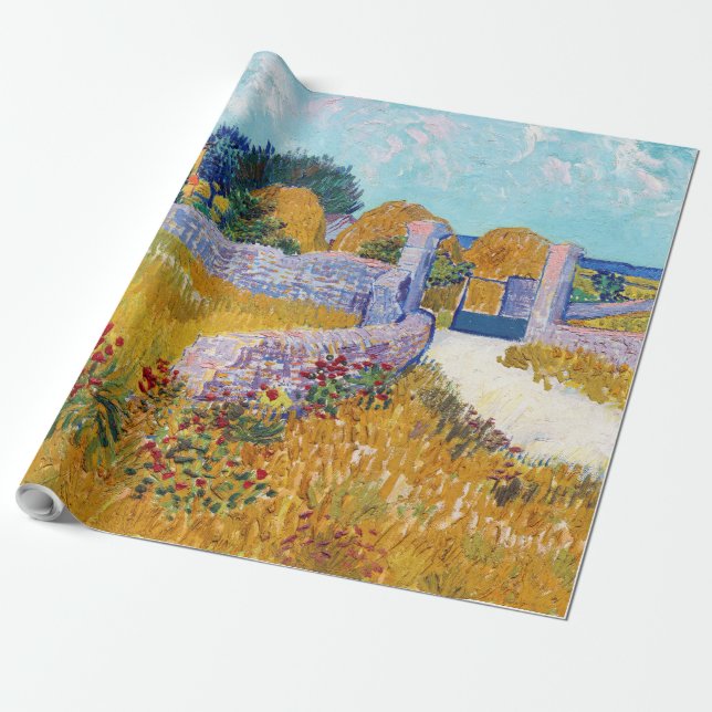 Bauernhaus in Provence, Van Gogh Geschenkpapier (Ungerollt)