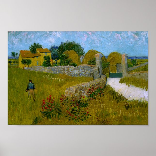 Bauernhaus in Provence Van Gogh Poster (Vorne)