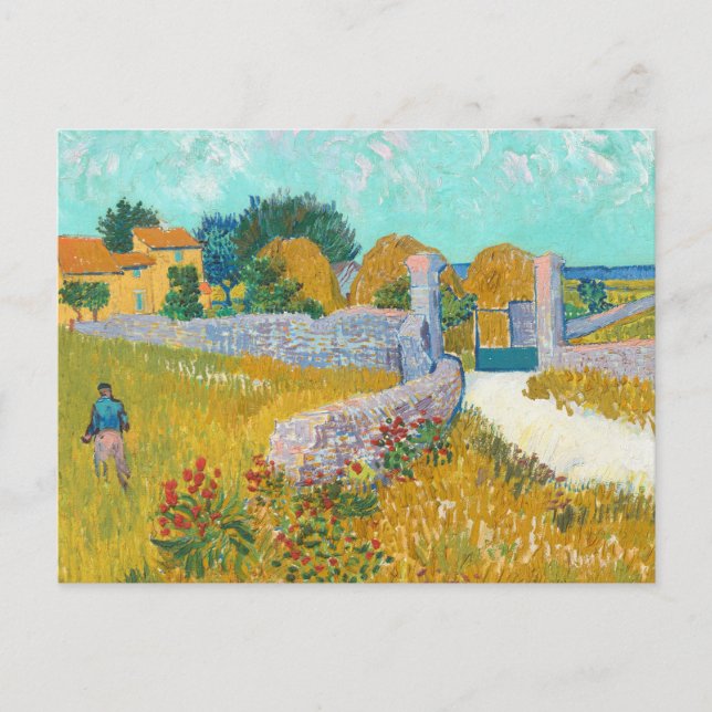 Bauernhaus in Provence von van Gogh: Postkarte (Vorderseite)