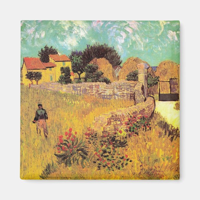Bauernhaus in Provence von Vincent van Gogh Magnet (Vorne)