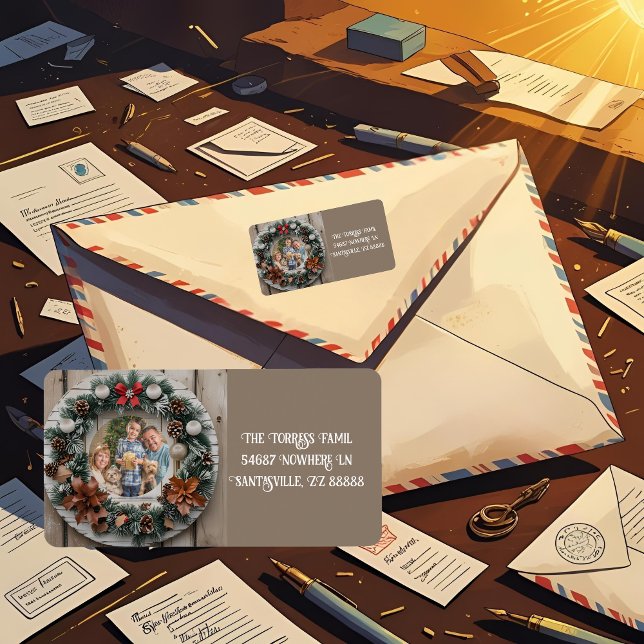 Bauernhaus Kleider individuell anpassbare Familie Adressaufkleber (Von Creator hochgeladen)