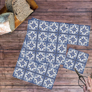 Bauernhaus Küche Country Style Blue on White Tile Seidenpapier