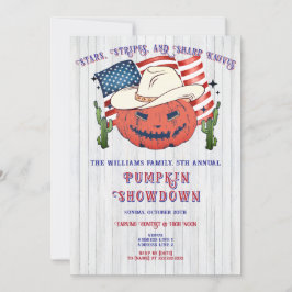 Bauernhaus Patriotic Pumpkin Showdown Halloween Einladung