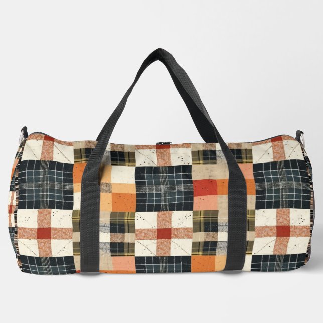 Bauernhaus Quilt Muster Duffle Bag (Vorderseite)