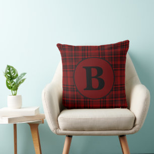 Bauernhaus-Rot-Gingham-Karo-Karo Kissen