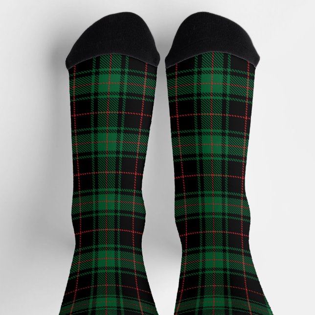 Bauernhaus schwarz rustikal kariertes Muster Socken (Oben)