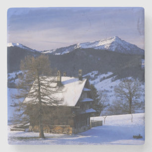 Bauernhaus und Monte Rigi und Pilatus, Steinuntersetzer
