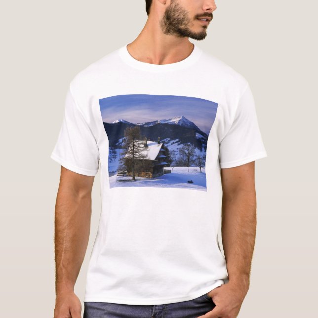 Bauernhaus und Monte Rigi und Pilatus, T-Shirt (Vorderseite)