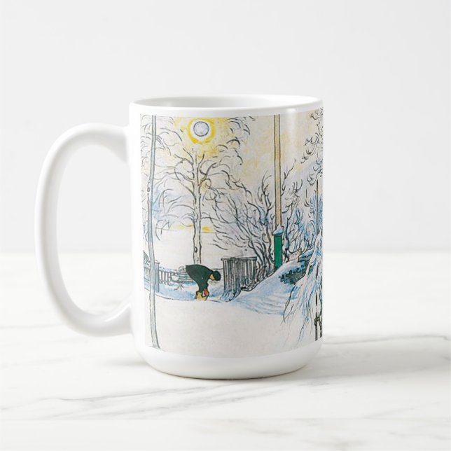 Bauernhaus und Waschhaus von Carl Larsson Kaffeetasse (Links)