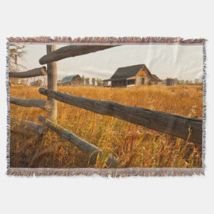 Bauernhaus und Zaun in Grand Teton Decke