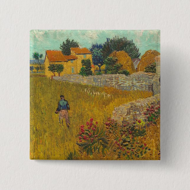 Bauernhaus Vincent van Goghs | in Provence, 1888 Button (Vorderseite)