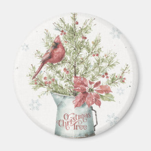 Bauernhaus Weihnachtsbaum mit Kardinal Magnet
