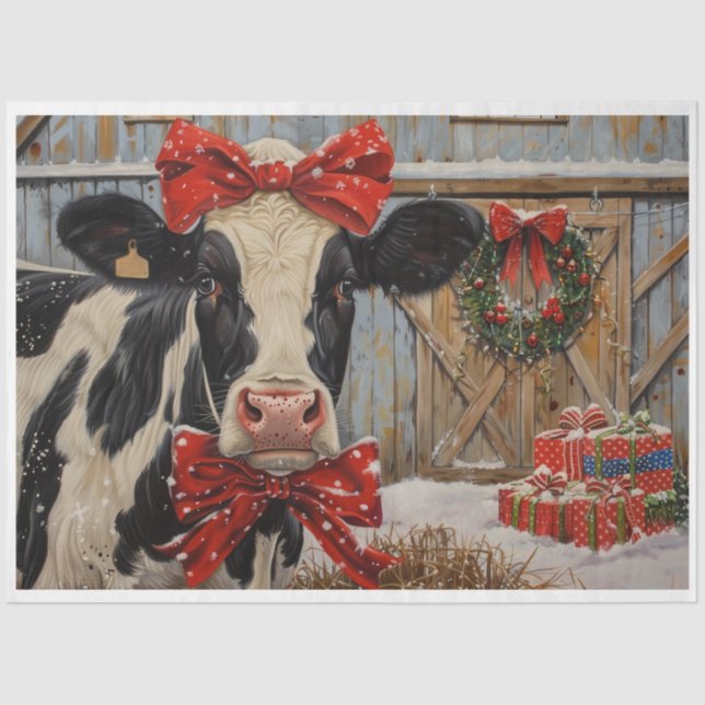 Bauernhaus Weihnachtshaus Seidenpapier (Vorderseite)