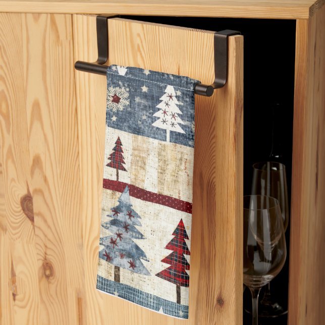 Bauernhaus zum Thema Weihnachten Froswald Geschirrtuch (Drittel gefaltet)