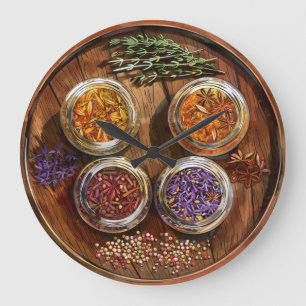 Bauernhausstil-Schneidebretter-Uhr Große Wanduhr