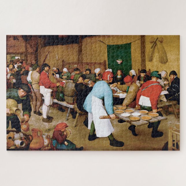 Bauernhochzeit, Pieter Bruegel Puzzle (Horizontal)