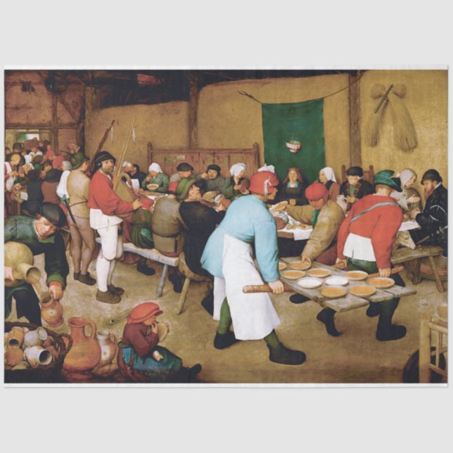 Bauernhochzeit, Pieter Bruegel Seidenpapier (Vorderseite)