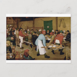Bauernhochzeit von Pieter Bruegel, der Ältere Postkarte