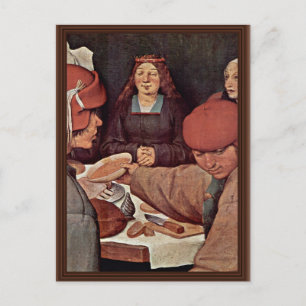 Bauernhochzeitsdetails von Bruegel D. Ä. Pieter (B Postkarte