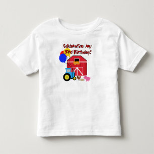 Bauernhof 3. Geburtstag Kleinkind T-shirt