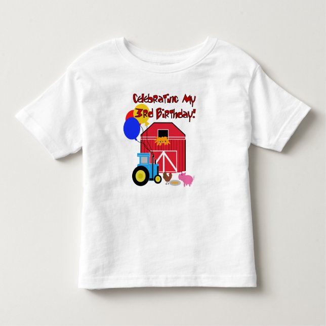 Bauernhof 3. Geburtstag Kleinkind T-shirt (Vorderseite)