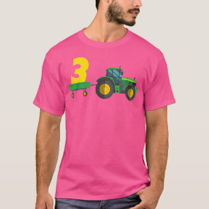 Bauernhof 3 Jahre alt 3. Geburtstag Traktor T-Shirt