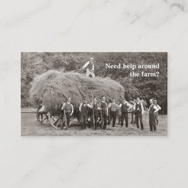 Bauernhof-Auftragnehmer-Visitenkarte Visitenkarte (Vorderseite)