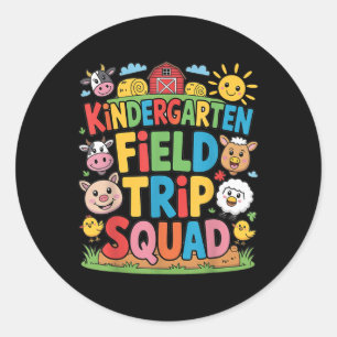Bauernhof Ausflugsfeld Squad Bauernhof Kindergarte Runder Aufkleber