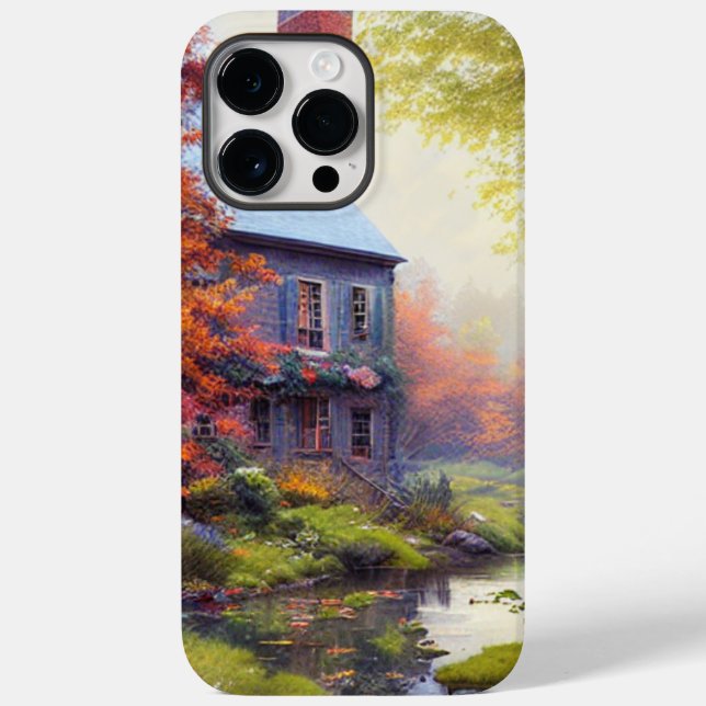 Bauernhof/Bach/Holz/Malerei Case-Mate iPhone Hülle (Rückseite)