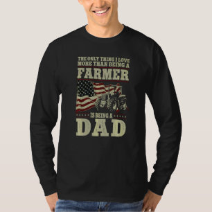 Bauernhof Bauer Vater Vintage Traktor Amerikanisch T-Shirt