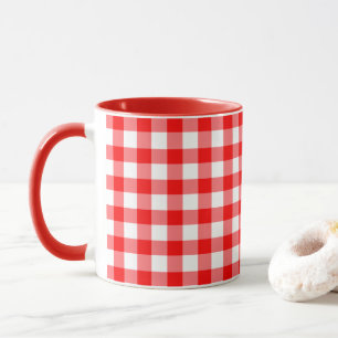Bauernhof Country Red Gingham Karo Combo Tasse