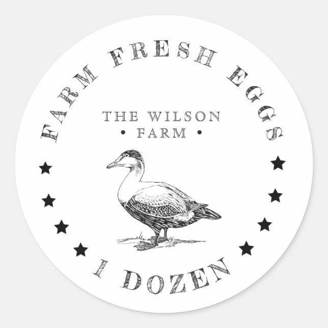 Bauernhof Die besten Sterne Ente Eierkarton Sticke Runder Aufkleber (Vorderseite)