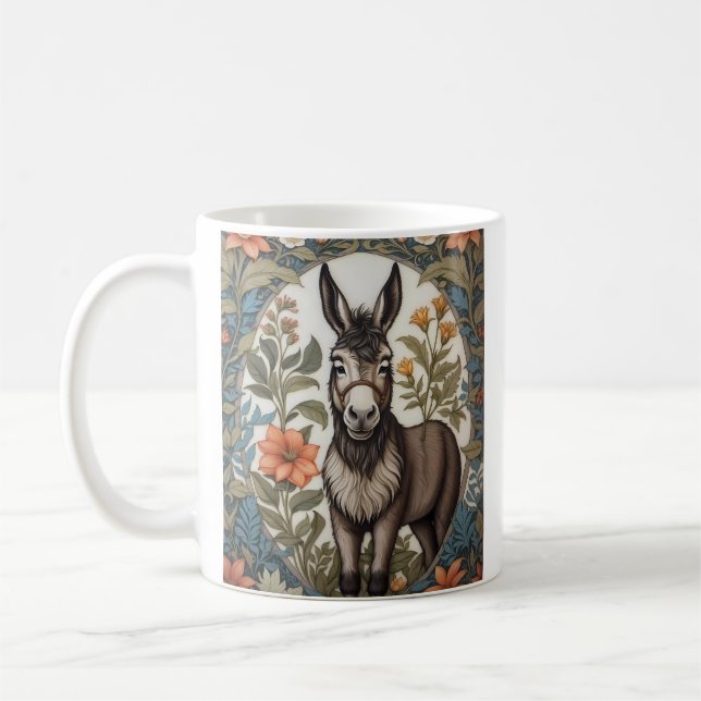 Bauernhof Donkey William Morris Inspiriert Kaffeetasse (Links)