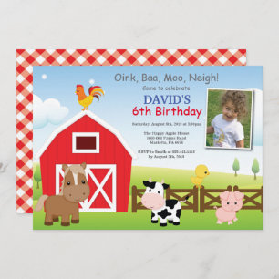 Bauernhof Einladung Land Barnyard Party