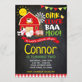 Bauernhof Einladung zum Geburtstag, Einladung zur