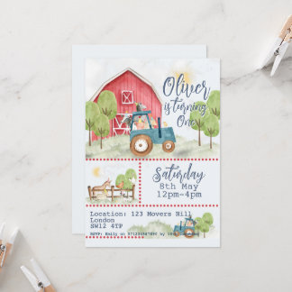 🚜 🎉 Bauernhof Freunde zum Geburtstag Einladung