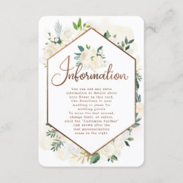 Bauernhof Frische rustikale Hochzeitsinformationen Begleitkarte