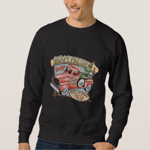 Bauernhof Frische Weihnachtsbaum Vintage LKW-Farm Sweatshirt