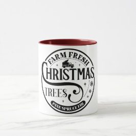 Bauernhof Frische Weihnachtsbäume Pine Spruce Fir Tasse