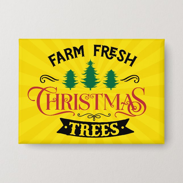 Bauernhof Frische Weihnachtsbaumen Design-54394 Button (Vorderseite)