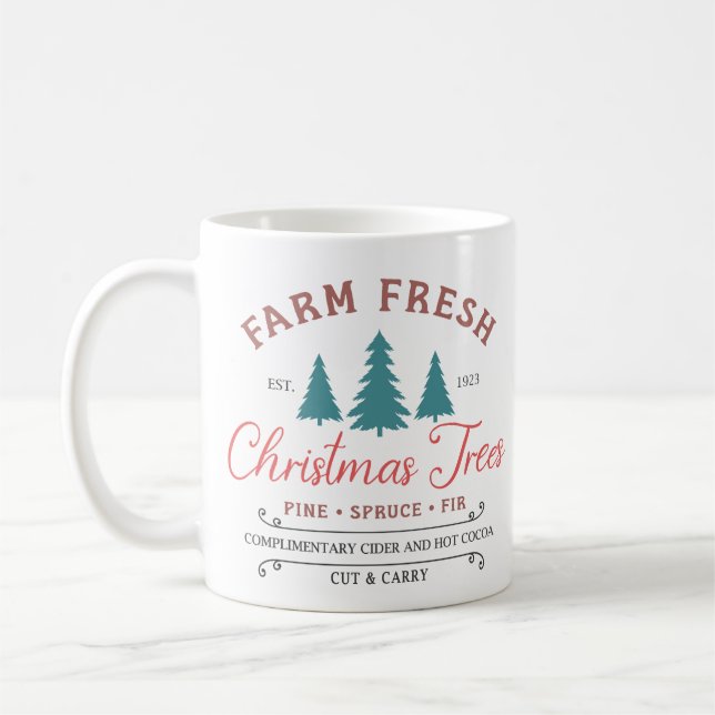Bauernhof Frische Weihnachtsbaumen Kaffeetasse (Links)